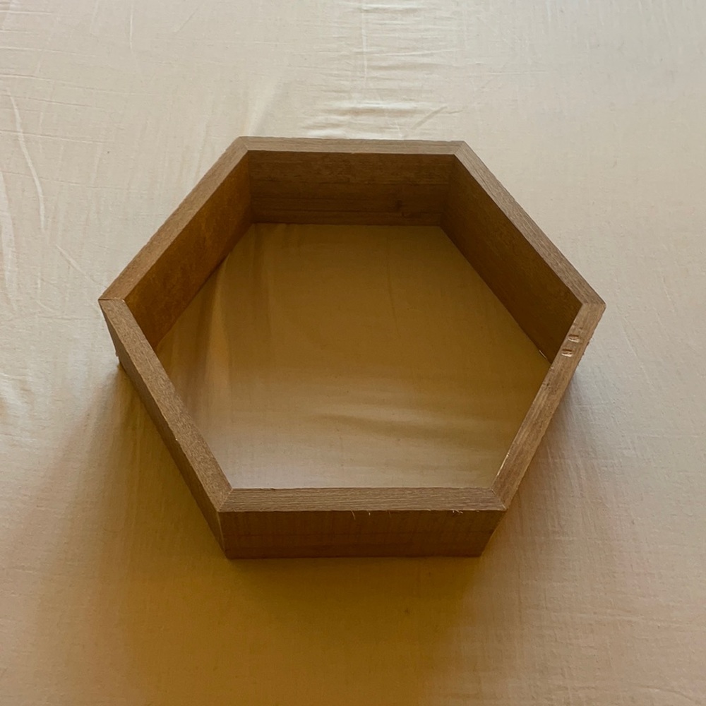 Light Wood Hexagon Shelf